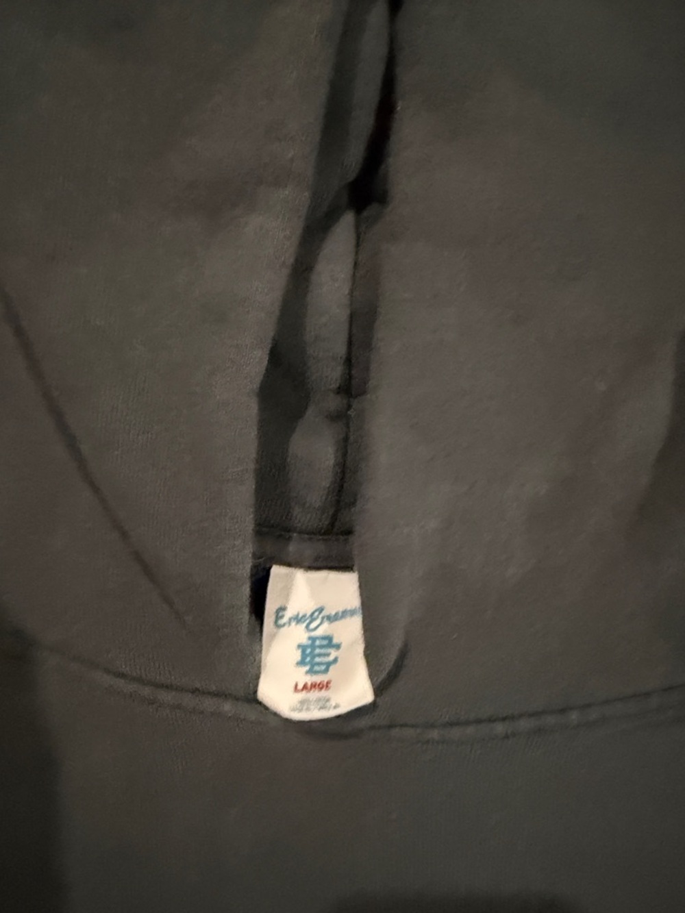 Eric Emanuel Black Hoodie with Small White Logo - Picture 3 of 3
